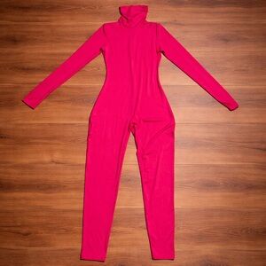 Daisy Fuchsia Turtleneck Jumpsuit